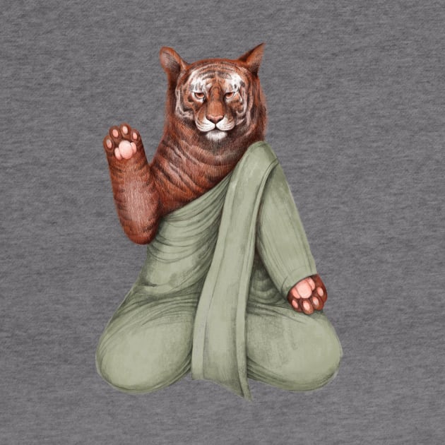 zen tiger green by KindSpirits